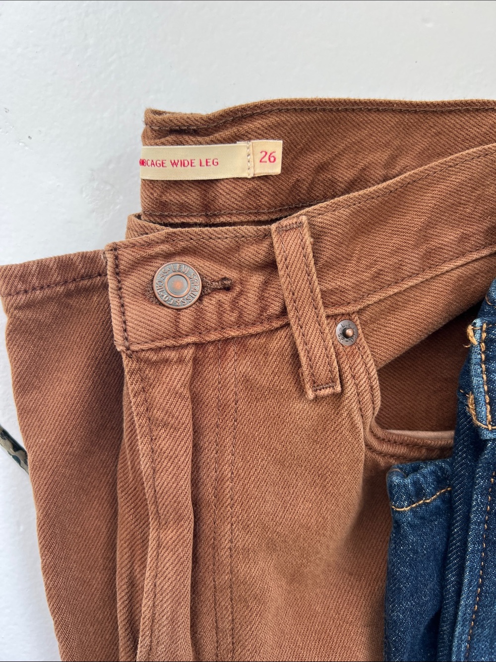 Levi’s Ribcage Wide Leg Neutral & Indigo Jeans Bundle (4) - Corduroy & Denim - Picture 2 of 5